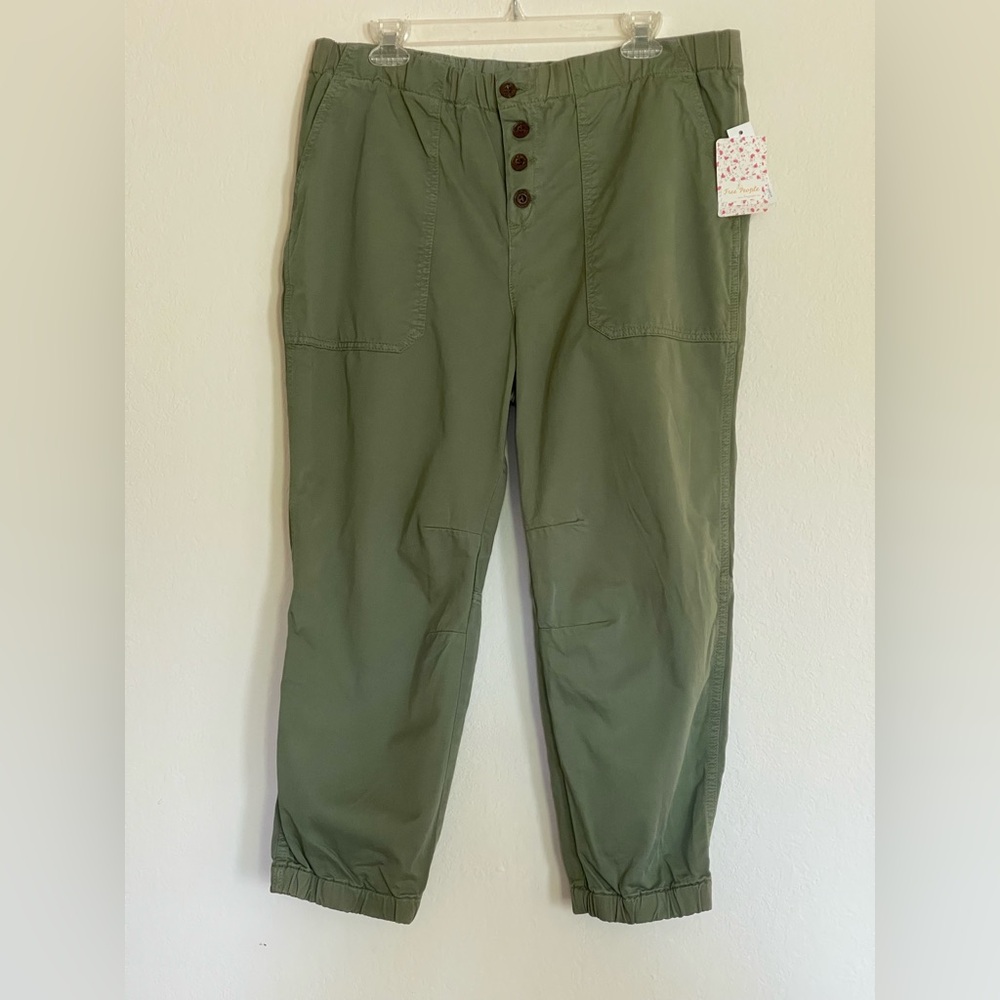 Free People Cadet Pull-On Joggers Army Green Size L